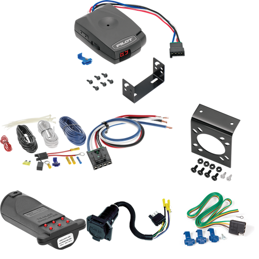 Fits 1983-1991 Ford LTD Crown Victoria 7-Way RV Wiring + Pro Series Pilot Brake Control + Generic BC Wiring Adapter + 7-Way Tester and Trailer Emulator By Reese Towpower