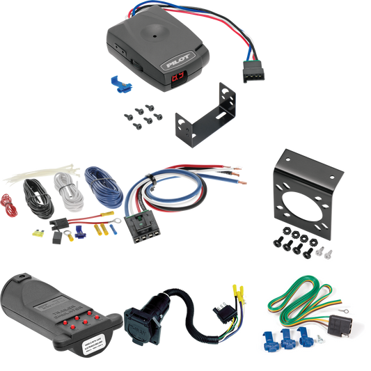 Fits 2004-2007 Dodge Caravan 7-Way RV Wiring + Pro Series Pilot Brake Control + Generic BC Wiring Adapter + 7-Way Tester and Trailer Emulator By Reese Towpower