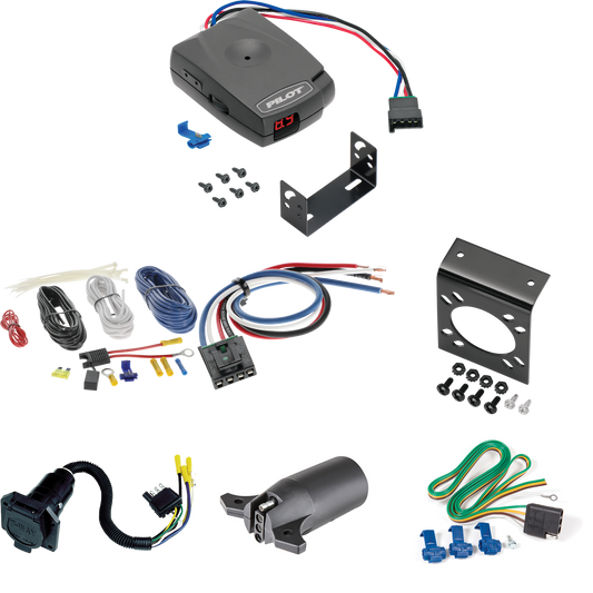 Fits 1981-1994 Dodge B250 7-Way RV Wiring + Pro Series Pilot Brake Control + Generic BC Wiring Adapter + 7-Way to 4-Way Adapter By Reese Towpower