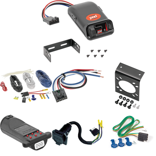 Fits 1975-1991 Ford E-350 Econoline 7-Way RV Wiring + Pro Series POD Brake Control + Generic BC Wiring Adapter + 7-Way Tester and Trailer Emulator By Reese Towpower