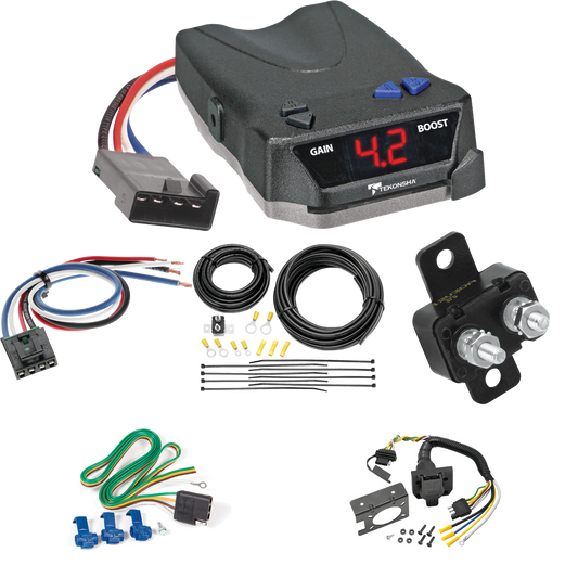 Fits 2008-2009 Mercury Sable 7-Way RV Wiring + Tekonsha BRAKE-EVN Brake Control + Generic BC Wiring Adapter (For Sedan Models) By Reese Towpower