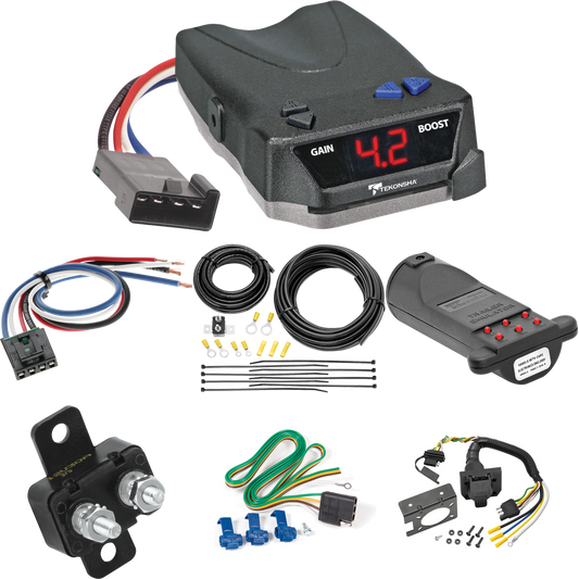 Se adapta al cableado de RV de 7 vías Mercury Sable 2008-2009 + control de frenos Tekonsha BRAKE-EVN + adaptador de cableado BC genérico + probador de 7 vías y emulador de remolque (para modelos sedán) de Reese Towpower