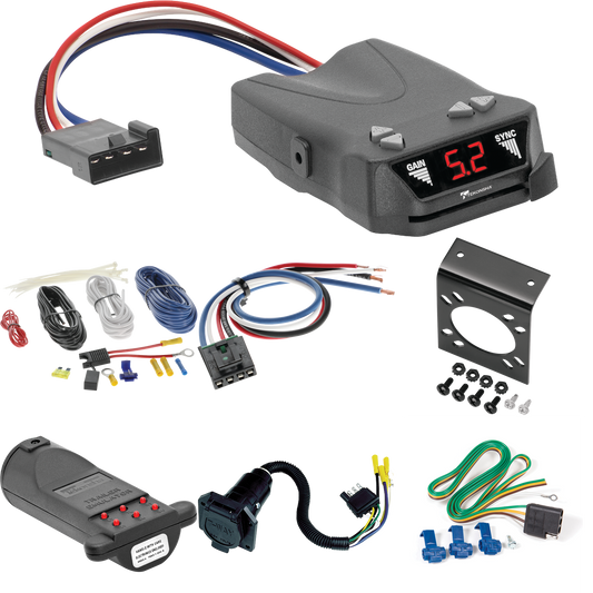 Fits 1987-1990 Plymouth Grand Voyager 7-Way RV Wiring + Tekonsha Brakeman IV Brake Control + Generic BC Wiring Adapter + 7-Way Tester and Trailer Emulator By Reese Towpower