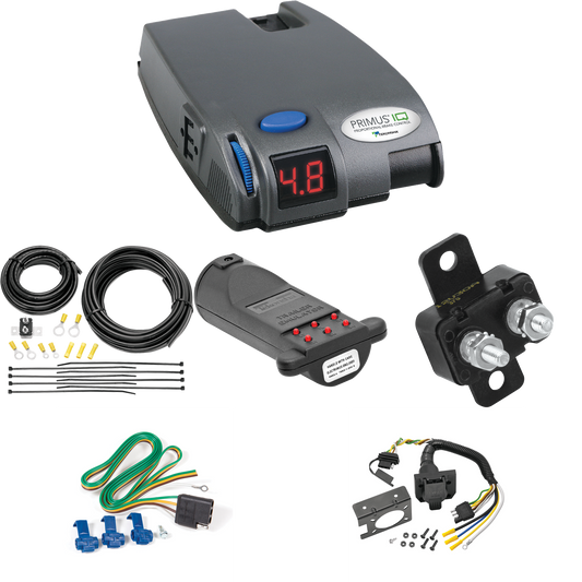 Fits 1995-1998 Dodge B1500 7-Way RV Wiring + Tekonsha Primus IQ Brake Control + 7-Way Tester and Trailer Emulator By Reese Towpower