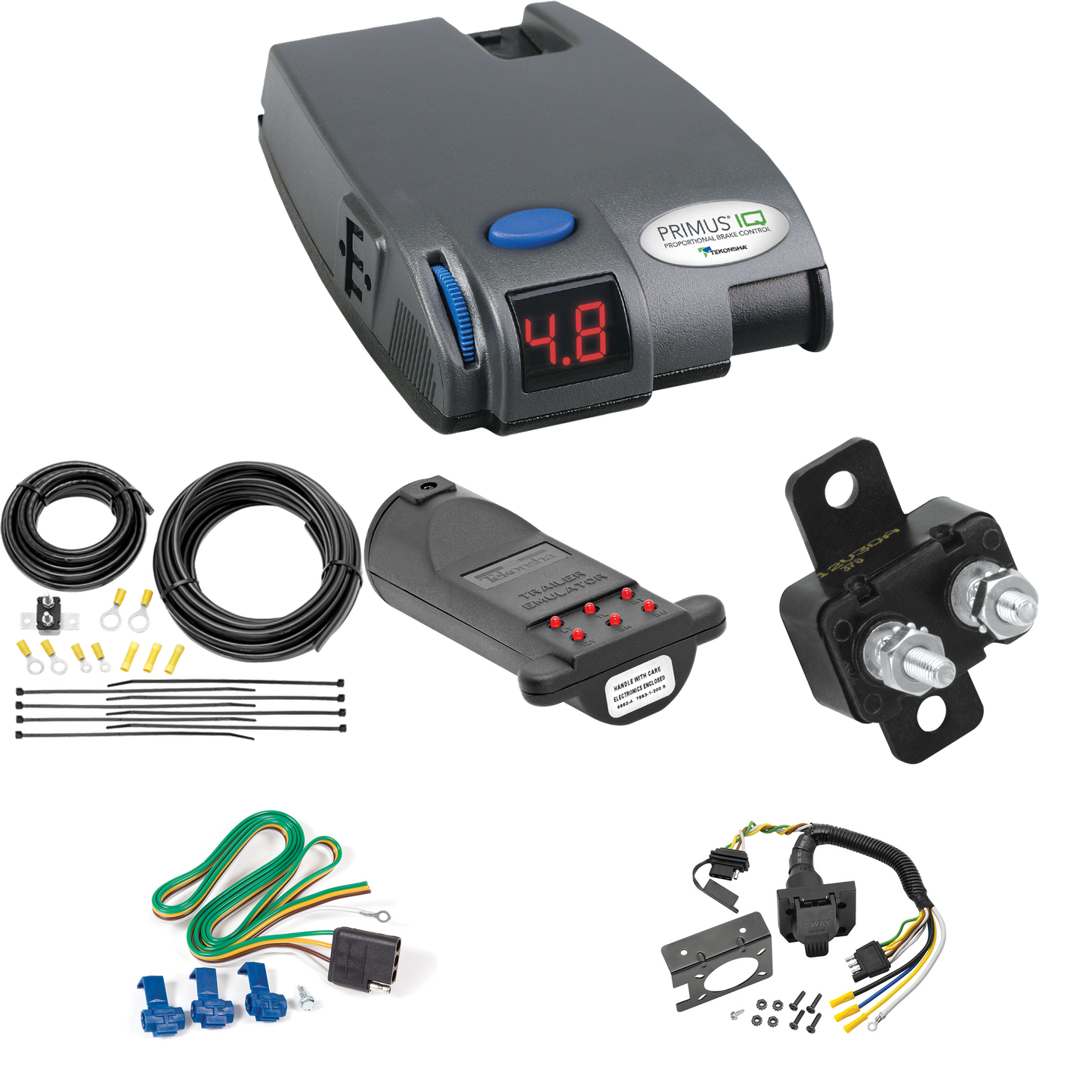 Fits 1978-1995 Chevrolet G30 7-Way RV Wiring + Tekonsha Primus IQ Brake Control + 7-Way Tester and Trailer Emulator By Reese Towpower