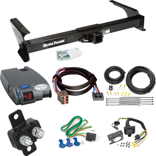 Fits 2003-2007 Ford E-350 Econoline Super Duty Trailer Hitch Tow PKG w/ Tekonsha Primus IQ Brake Control + Plug & Play BC Adapter + 7-Way RV Wiring By Draw-Tite