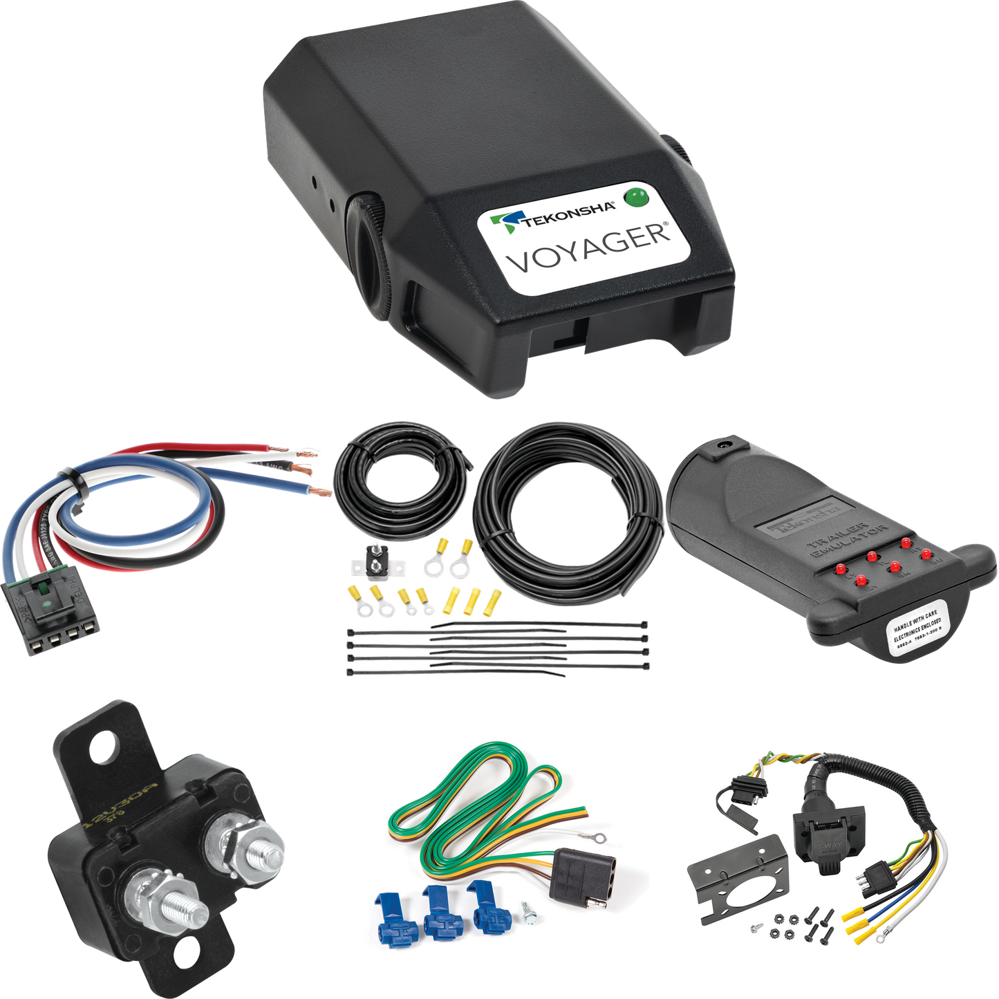 Fits 1979-1982 Mercury Marquis 7-Way RV Wiring + Tekonsha Voyager Brake Control + Generic BC Wiring Adapter + 7-Way Tester and Trailer Emulator (For Sedan Models) By Reese Towpower