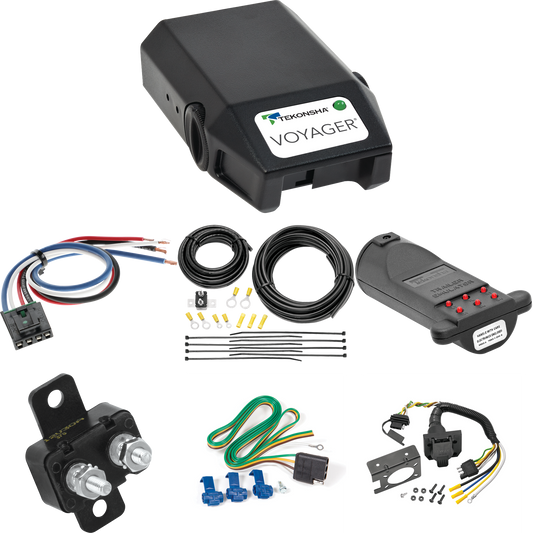 Fits 1990-1990 Chrysler Town & Country 7-Way RV Wiring + Tekonsha Voyager Brake Control + Generic BC Wiring Adapter + 7-Way Tester and Trailer Emulator By Reese Towpower