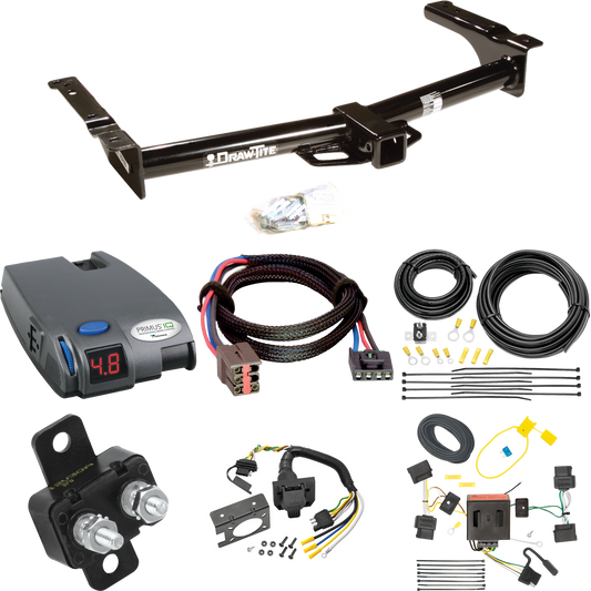 Fits 2008-2008 Ford E-250 Econoline Trailer Hitch Tow PKG w/ Tekonsha Primus IQ Brake Control + Plug & Play BC Adapter + 7-Way RV Wiring By Draw-Tite