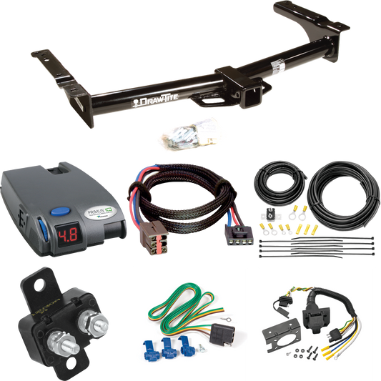 Se adapta al paquete de enganche de remolque Ford E-150 Econoline 2003-2007 con control de freno Tekonsha Primus IQ + adaptador BC Plug &amp; Play + cableado RV de 7 vías de Draw-Tite