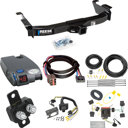 Fits 2008-2008 Ford E-250 Econoline Trailer Hitch Tow PKG w/ Tekonsha Primus IQ Brake Control + Plug & Play BC Adapter + 7-Way RV Wiring By Reese Towpower