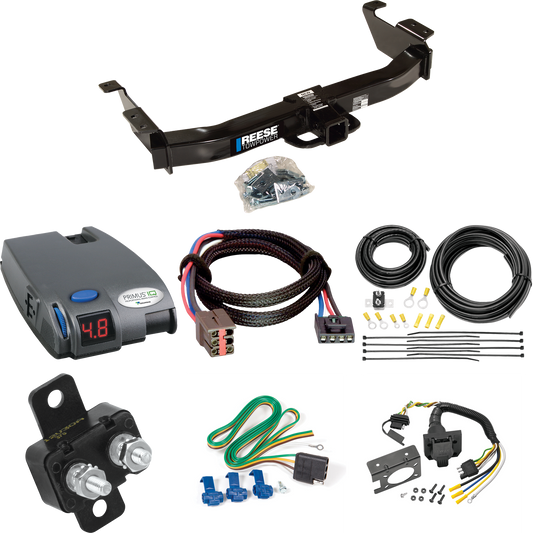 Fits 2003-2007 Ford E-250 Econoline Trailer Hitch Tow PKG w/ Tekonsha Primus IQ Brake Control + Plug & Play BC Adapter + 7-Way RV Wiring By Reese Towpower