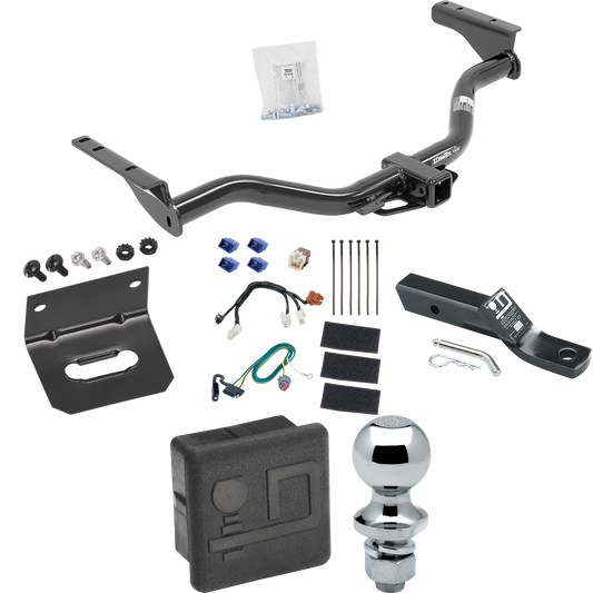 Fits 2014-2020 Infiniti QX60 Trailer Hitch Tow PKG w/ 4-Flat Wiring + Ball Mount w/ 2" Drop + 1-7/8" Ball + Wiring Bracket + Hitch Cover By Draw-Tite