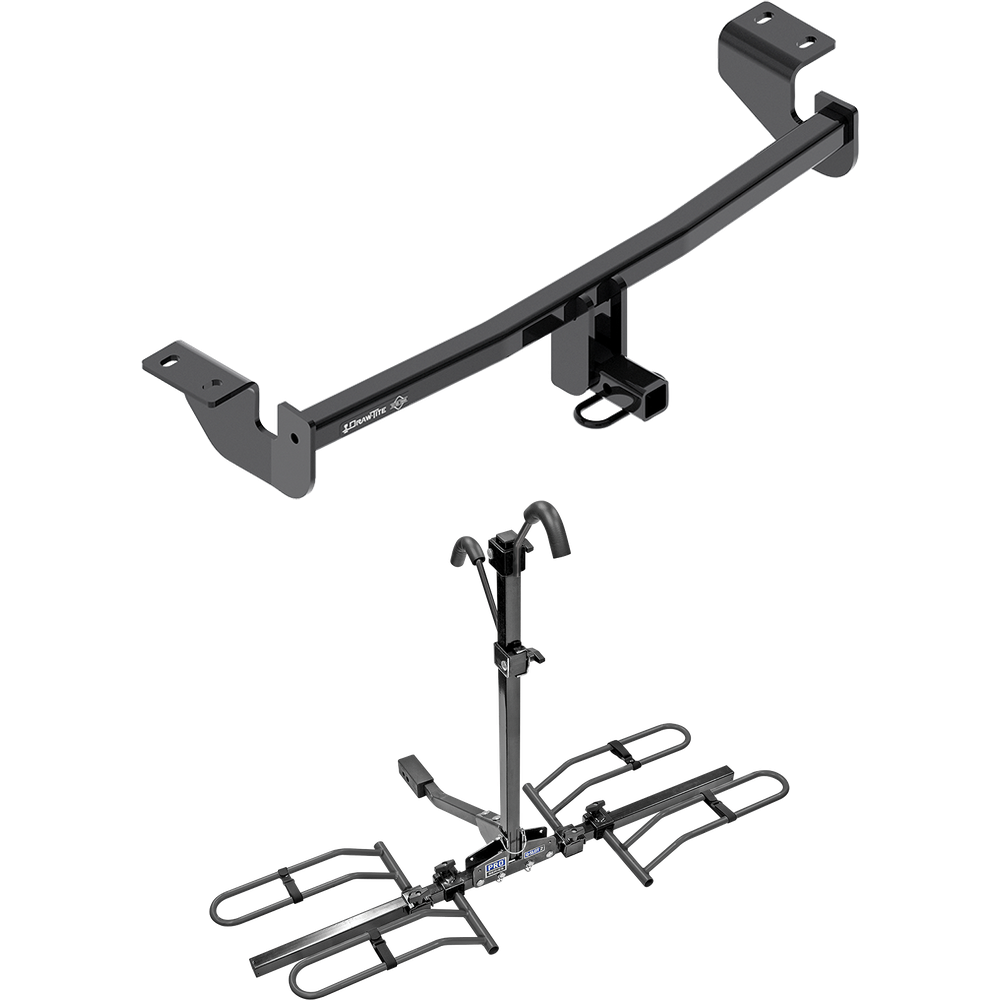 Se adapta al paquete de enganche de remolque Scion iM 2016-2016 con soporte de plataforma para 2 portabicicletas de Draw-Tite