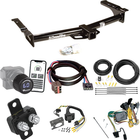 Fits 1992-1994 Ford E-350 Econoline Trailer Hitch Tow PKG w/ Tekonsha Prodigy iD Bluetooth Wireless Brake Control + Plug & Play BC Adapter + 7-Way RV Wiring By Draw-Tite