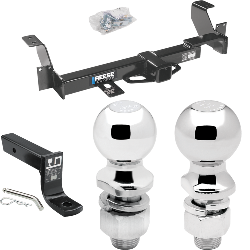 Fits 2001-2005 Pontiac Aztek Trailer Hitch Tow PKG w/ Ball Mount w/ 4" Drop + 2" Ball + 2-5/16" Ball By Reese Towpower