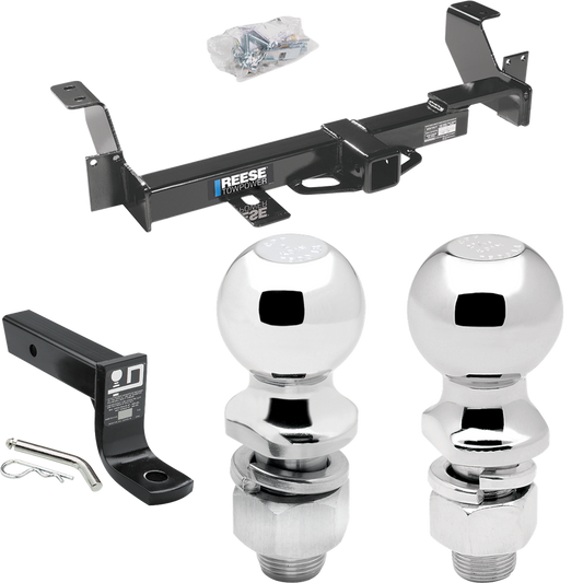 Fits 2001-2005 Pontiac Aztek Trailer Hitch Tow PKG w/ Ball Mount w/ 4" Drop + 2" Ball + 2-5/16" Ball By Reese Towpower