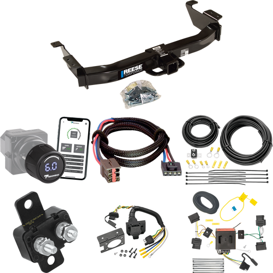 Se adapta al paquete de enganche de remolque Ford E-350 Econoline Super Duty 2008-2008 con control de freno inalámbrico Bluetooth Tekonsha Prodigy iD + adaptador BC Plug &amp; Play + cableado RV de 7 vías de Reese Towpower