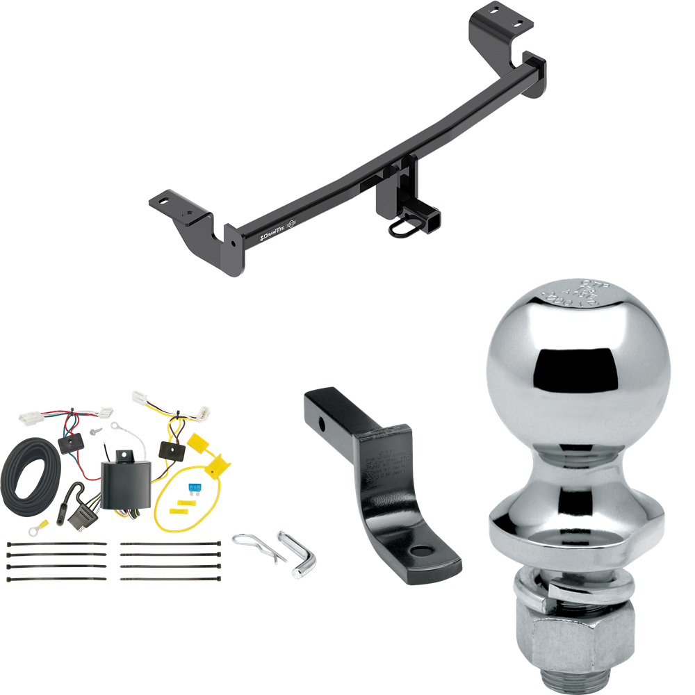 Se adapta al paquete de enganche de remolque Scion iM 2016-2016 con arnés de cableado de 4 planos + barra de tracción + bola de 1-7/8" de Draw-Tite