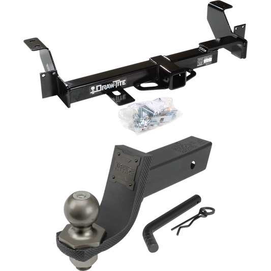 Fits 2001-2005 Pontiac Aztek Trailer Hitch Tow PKG + Interlock Tactical Starter Kit w/ 3-1/4" Drop & 2" Ball By Draw-Tite