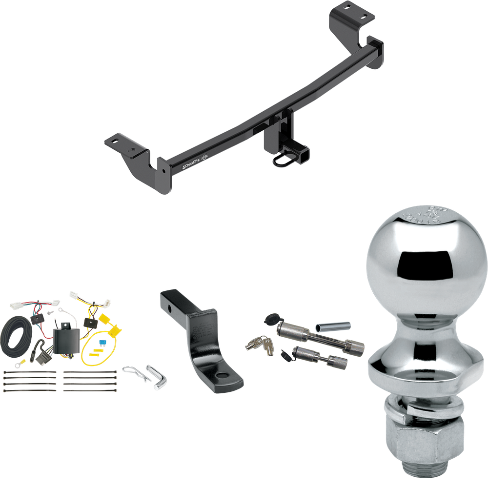 Fits 2016-2016 Scion iM Trailer Hitch Tow PKG w/ 4-Flat Wiring Harness + Draw-Bar + 1-7/8" Ball + Dual Hitch & Coupler Locks By Draw-Tite