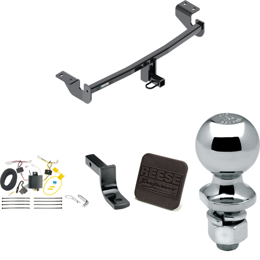 Fits 2016-2016 Scion iM Trailer Hitch Tow PKG w/ 4-Flat Wiring Harness + Draw-Bar + 2" Ball + Hitch Cover By Reese Towpower