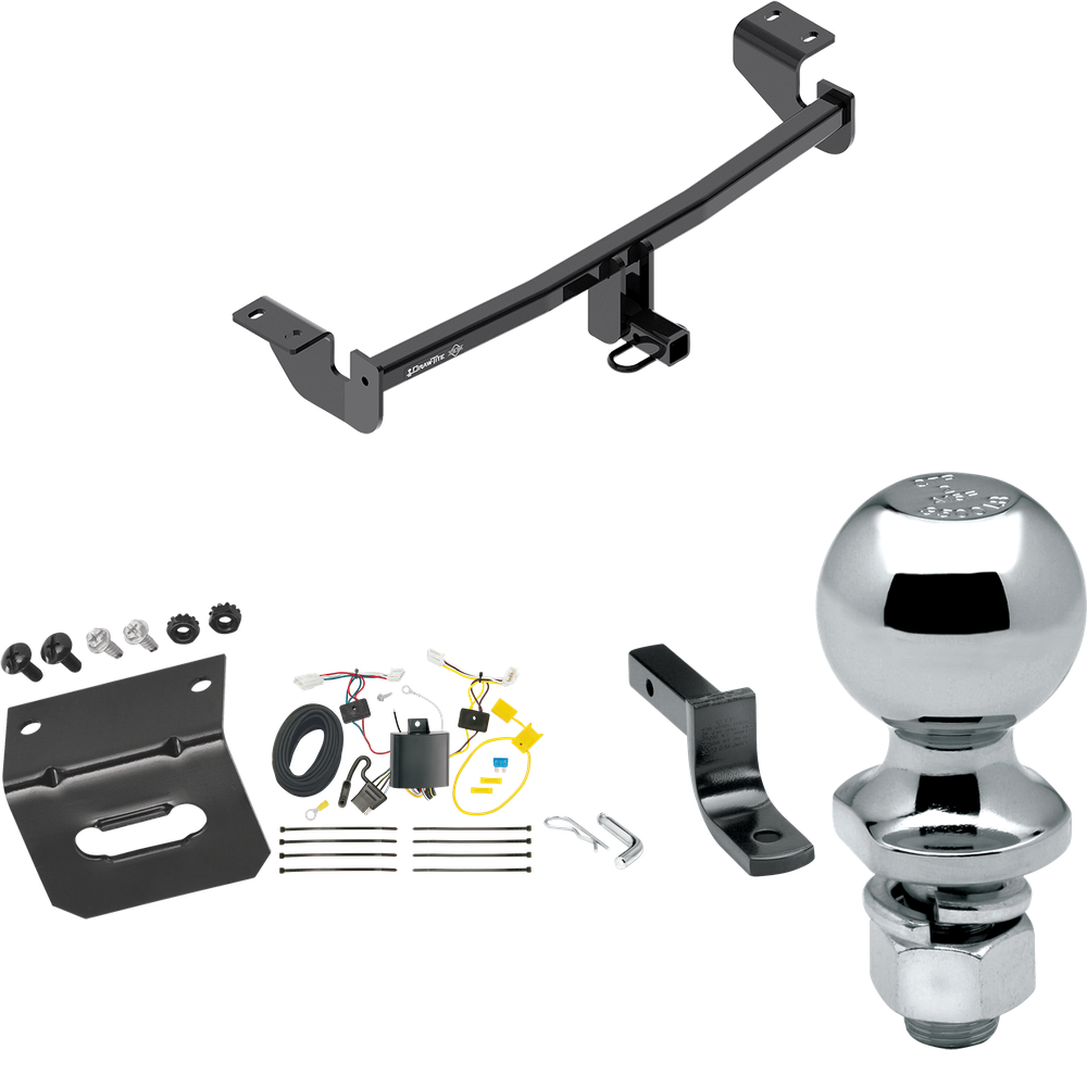 Fits 2016-2016 Scion iM Trailer Hitch Tow PKG w/ 4-Flat Wiring Harness + Draw-Bar + 2" Ball + Wiring Bracket By Draw-Tite