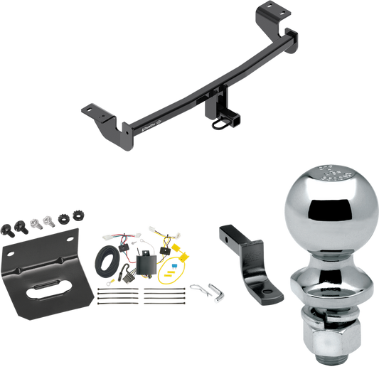 Fits 2016-2016 Scion iM Trailer Hitch Tow PKG w/ 4-Flat Wiring Harness + Draw-Bar + 2" Ball + Wiring Bracket By Draw-Tite