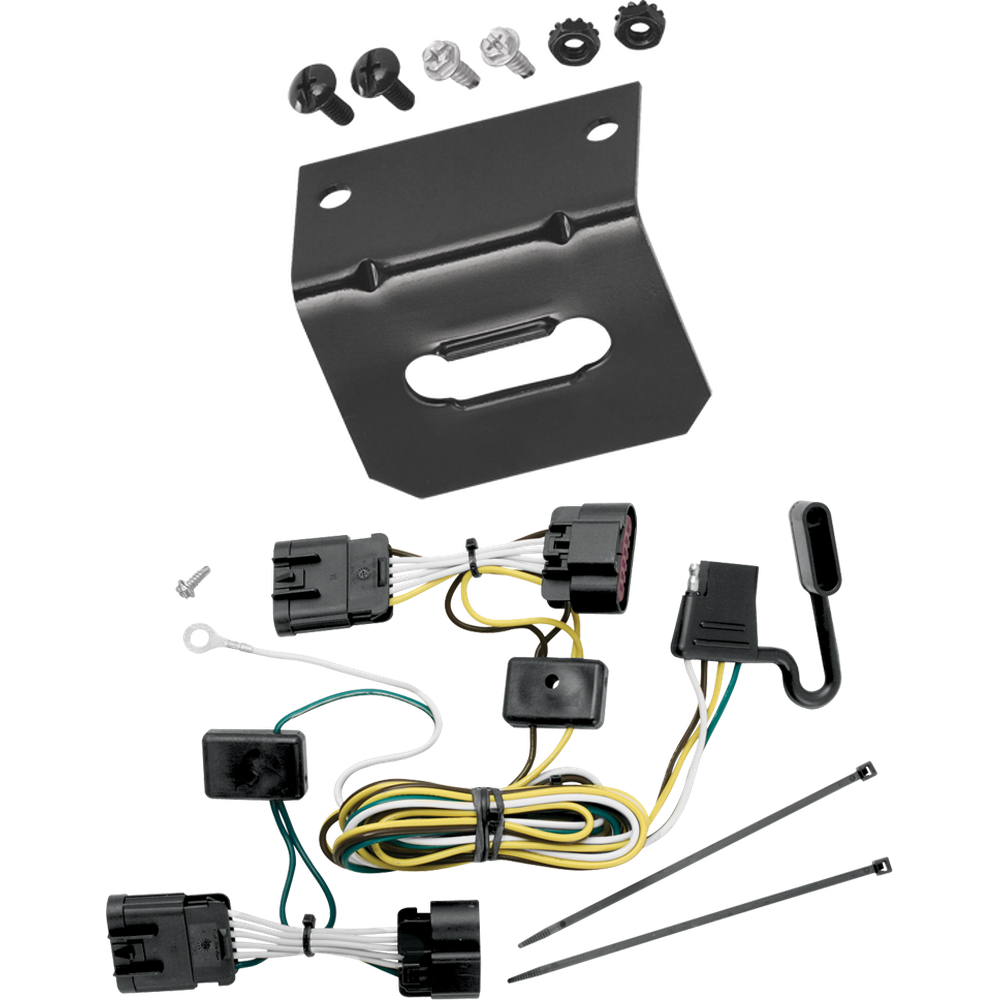 Fits 2005-2006 Pontiac Montana SV6 4-Flat Vehicle End Trailer Wiring Harness + Wiring Bracket By Tekonsha