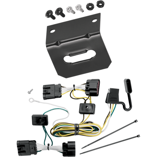 Fits 2005-2006 Pontiac Montana SV6 4-Flat Vehicle End Trailer Wiring Harness + Wiring Bracket By Tekonsha