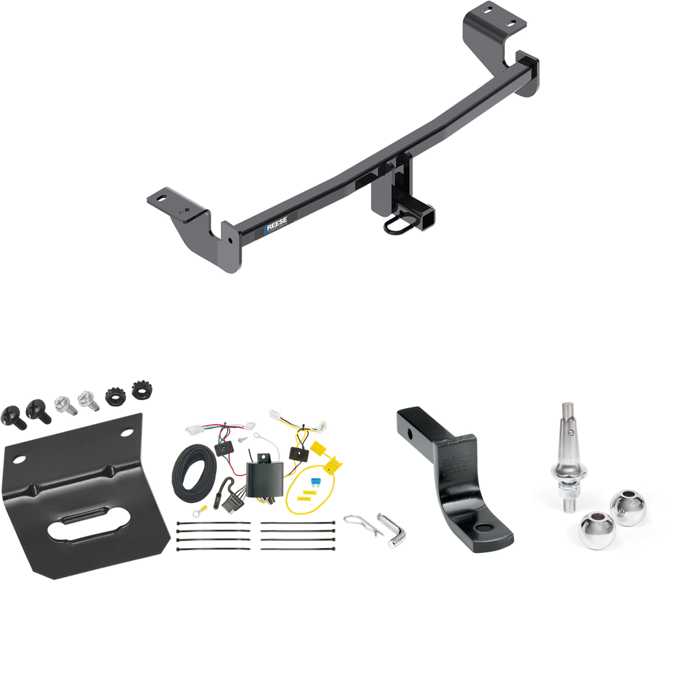 Fits 2016-2016 Scion iM Trailer Hitch Tow PKG w/ 4-Flat Wiring Harness + Draw-Bar + Interchangeable 1-7/8" & 2" Balls + Wiring Bracket By Reese Towpower