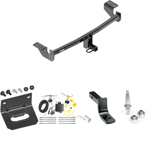 Fits 2016-2016 Scion iM Trailer Hitch Tow PKG w/ 4-Flat Wiring Harness + Draw-Bar + Interchangeable 1-7/8" & 2" Balls + Wiring Bracket By Reese Towpower