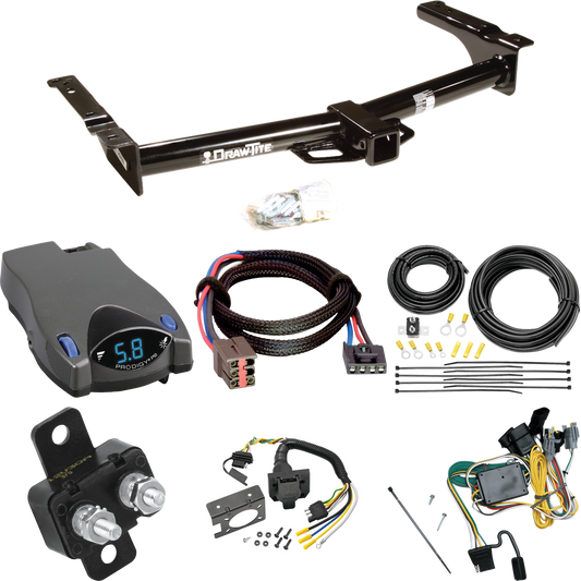 Se adapta al paquete de enganche de remolque Ford E-250 Econoline 1992-1994 con control de freno Tekonsha Prodigy P2 + adaptador BC Plug &amp; Play + cableado RV de 7 vías de Draw-Tite