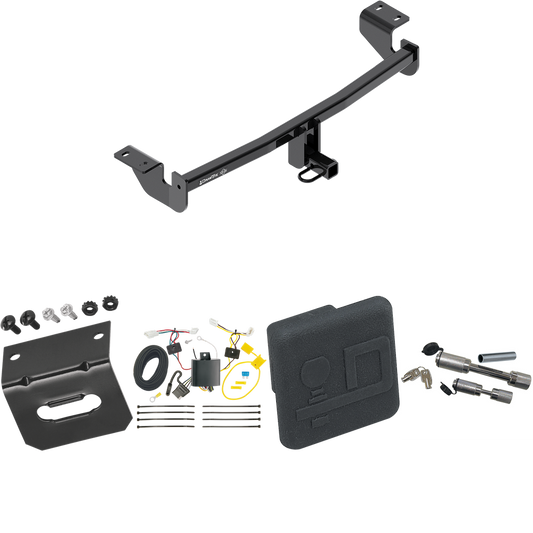 Fits 2016-2016 Scion iM Trailer Hitch Tow PKG w/ 4-Flat Wiring Harness + Hitch Cover + Dual Hitch & Coupler Locks By Draw-Tite