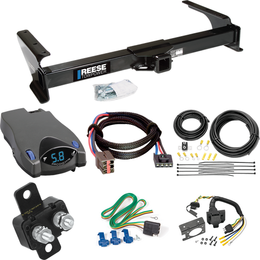 Se adapta al paquete de enganche de remolque Ford E-150 Econoline 2003-2007 con control de freno Tekonsha Prodigy P2 + adaptador BC Plug &amp; Play + cableado RV de 7 vías de Reese Towpower