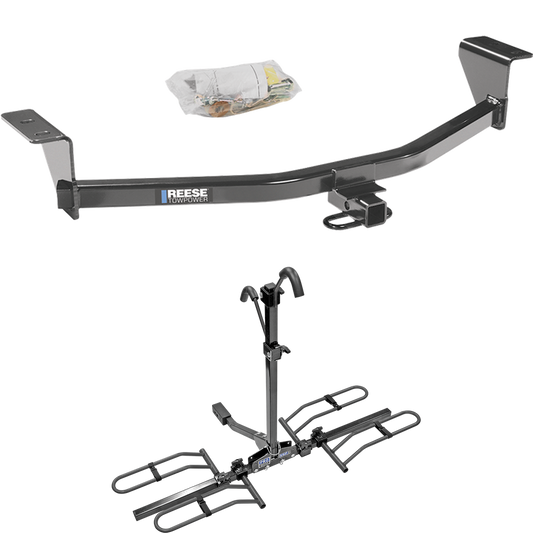 Fits 2011-2013 Scion tC Trailer Hitch Tow PKG w/ 2 Bike Carrier Platform Rack (Excludes: Release Series Models) By Reese Towpower