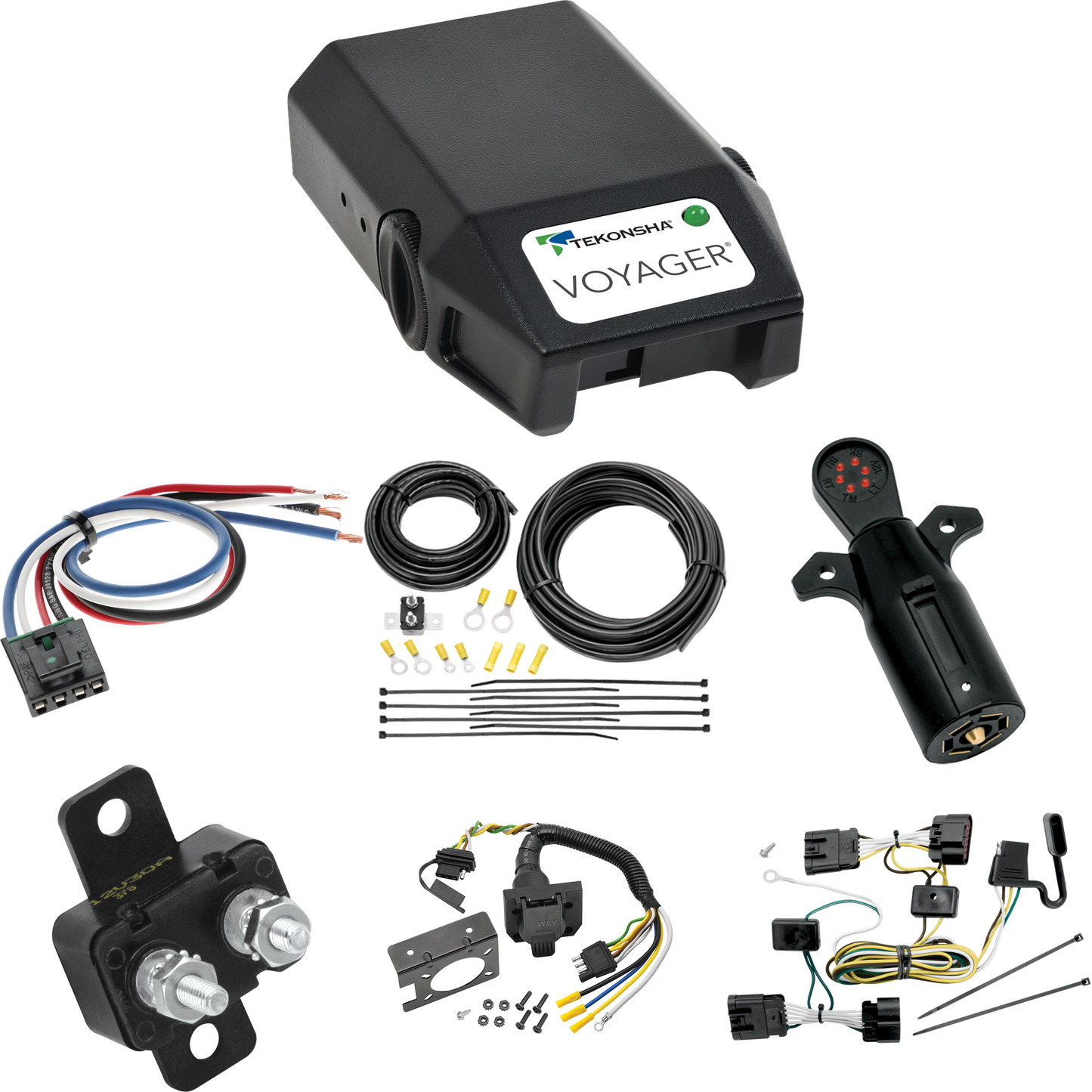 Fits 2009-2009 Chevrolet Uplander 7-Way RV Wiring + Tekonsha Voyager Brake Control + Generic BC Wiring Adapter + 7-Way Tester (For (Canada Only) Models) By Tekonsha