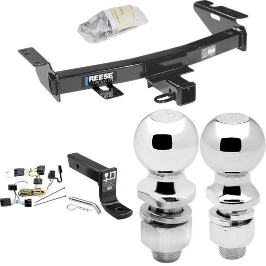 Fits 2005-2007 Saturn Relay Trailer Hitch Tow PKG w/ 4-Flat Wiring + Ball Mount w/ 4" Drop + 2" Ball + 2-5/16" Ball By Reese Towpower