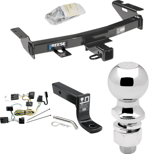 Se adapta al paquete de enganche de remolque Pontiac Montana SV6 2007-2009 con cableado plano de 4 + soporte de bola con caída de 4" + bola de 2-5/16" (para modelos (solo Canadá)) de Reese Towpower