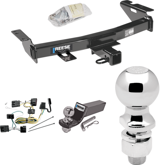 Se adapta al paquete de enganche de remolque Saturn Relay 2005-2007 con cableado plano de 4 + kit de montaje de bola de inicio con caída de 2" y bola de 2" + bola de 2-5/16" de Reese Towpower