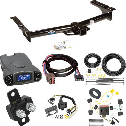 Fits 2008-2008 Ford E-250 Econoline Trailer Hitch Tow PKG w/ Tekonsha Prodigy P3 Brake Control + Plug & Play BC Adapter + 7-Way RV Wiring By Reese Towpower