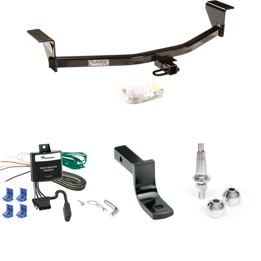 Fits 2011-2013 Scion tC Trailer Hitch Tow PKG w/ 4-Flat Wiring Harness + Draw-Bar + Interchangeable 1-7/8" & 2" Balls (Excludes: Release Series Models) By Draw-Tite