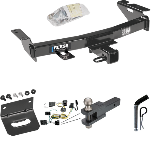 Fits 2009-2009 Chevrolet Uplander Trailer Hitch Tow PKG w/ 4-Flat Wiring Harness + Clevis Hitch Ball Mount w/ 2" Ball + Pin/Clip + Wiring Bracket (For (Canada Only) Models) By Reese Towpower