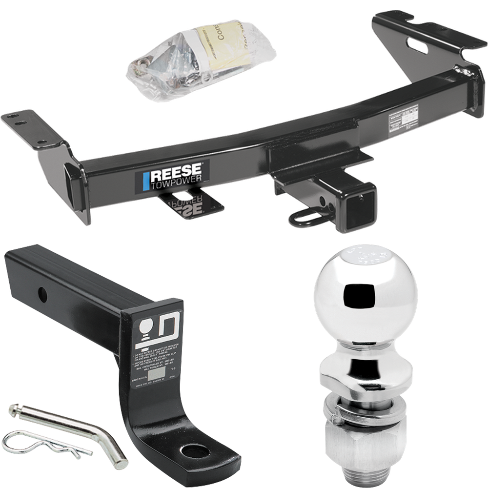 Se adapta al paquete de enganche de remolque Pontiac Montana SV6 2005-2006 con soporte de bola con caída de 4" + bola de 2" de Reese Towpower