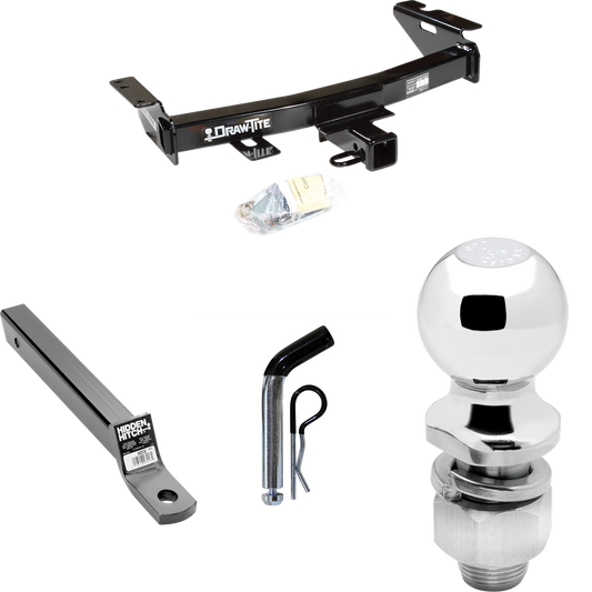 Fits 2009-2009 Chevrolet Uplander Trailer Hitch Tow PKG w/ Extended 16" Long Ball Mount w/ 2" Drop + Pin/Clip + 2" Ball (For (Canada Only) Models) By Draw-Tite