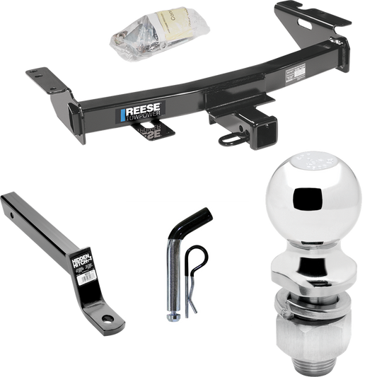 Fits 2005-2007 Saturn Relay Trailer Hitch Tow PKG w/ Extended 16" Long Ball Mount w/ 4" Drop + Pin/Clip + 2" Ball By Reese Towpower