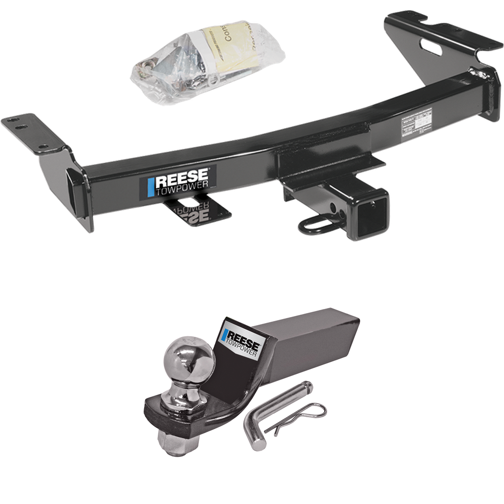 Fits 2005-2008 Chevrolet Uplander Trailer Hitch Tow PKG w/ Starter Kit Ball Mount w/ 2" Drop & 2" Ball By Reese Towpower