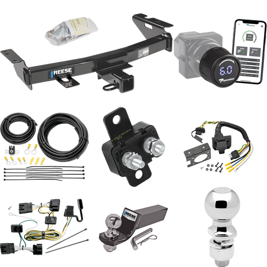 Se adapta al paquete de enganche de remolque Saturn Relay 2005-2007 con control de freno inalámbrico Bluetooth Tekonsha Prodigy iD + cableado RV de 7 vías + soporte de bola y caída de 2" y 2-5/16" de Reese Towpower