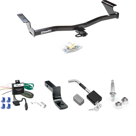 Se adapta al paquete de enganche de remolque Scion tC 2005-2010 con arnés de cableado de 4 planos + barra de tracción + bolas intercambiables de 1-7/8" y 2" + bloqueo de enganche de Draw-Tite