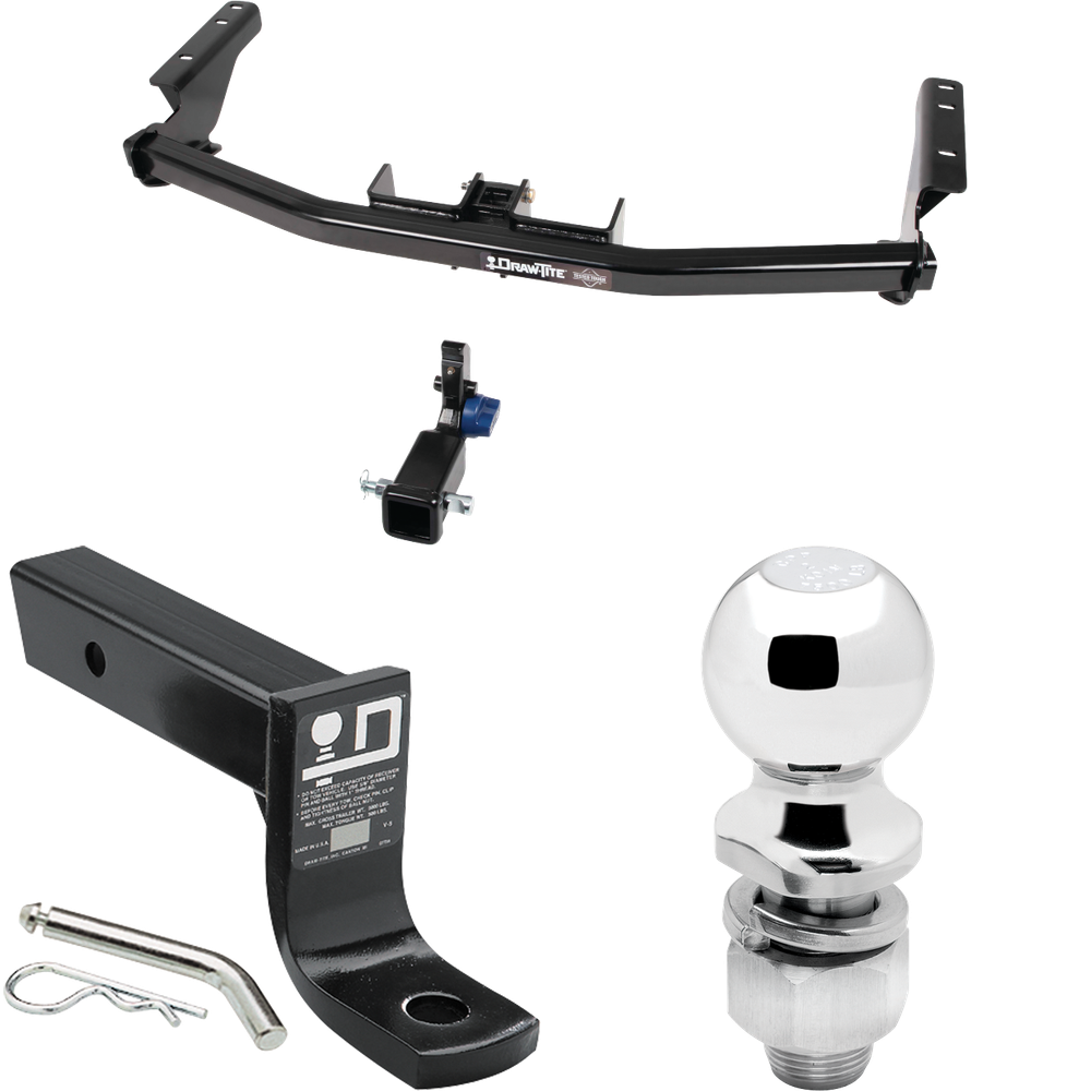 Fits 2014-2020 Infiniti QX60 Trailer Hitch Tow PKG w/ Ball Mount w/ 4" Drop + 2" Ball By Draw-Tite